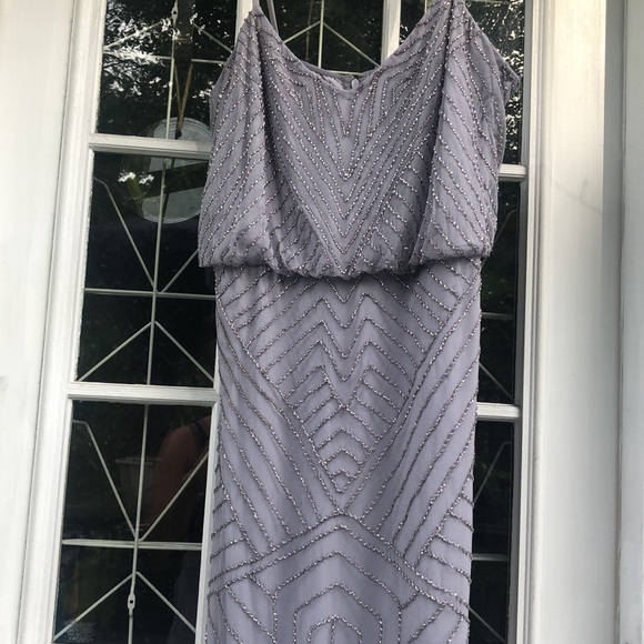 NWT Adrianna Papell beaded long dress - Picture 2 of 7